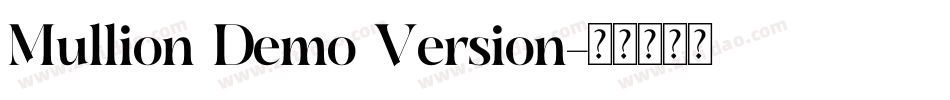 Mullion Demo Version字体转换